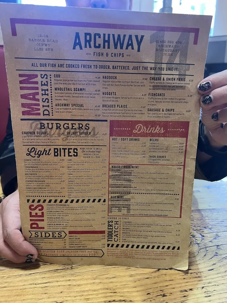 Menu_The Archway_Conwy_image_1