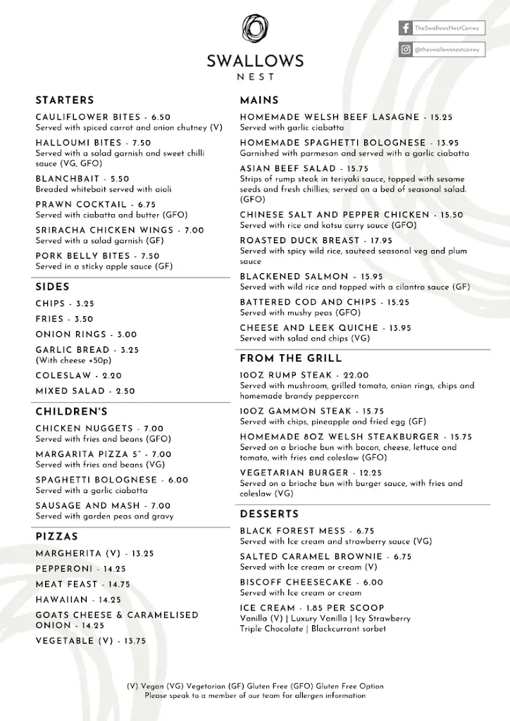 Menu_Swallows Nest Bar & Bistro_Conwy_image_1