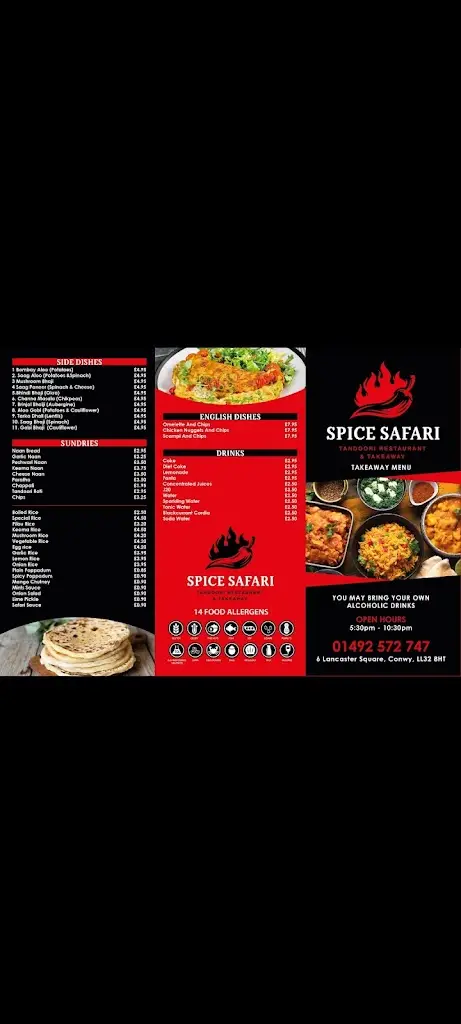 Menu_Spice Safari Restaurant & Takeaway_Conwy_image_3