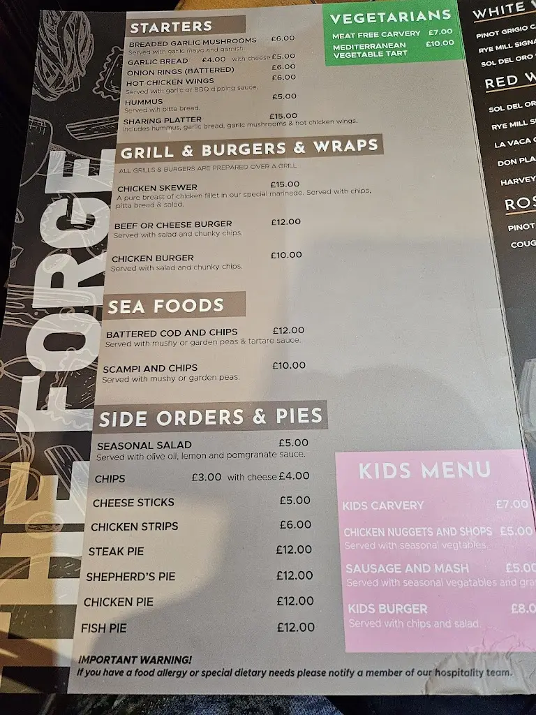 Menu_The Forge_Bishops Waltham_image_2