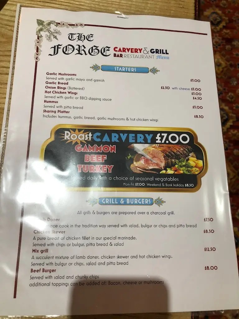 Menu_The Forge_Bishops Waltham_image_4