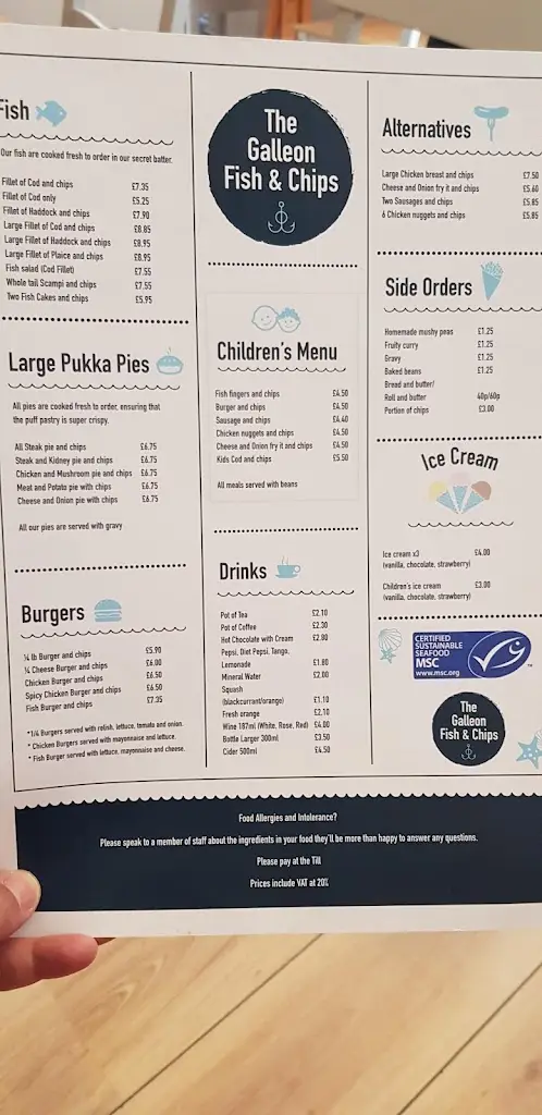 Menu_The Galleon Fish & Chips_Conwy_image_2