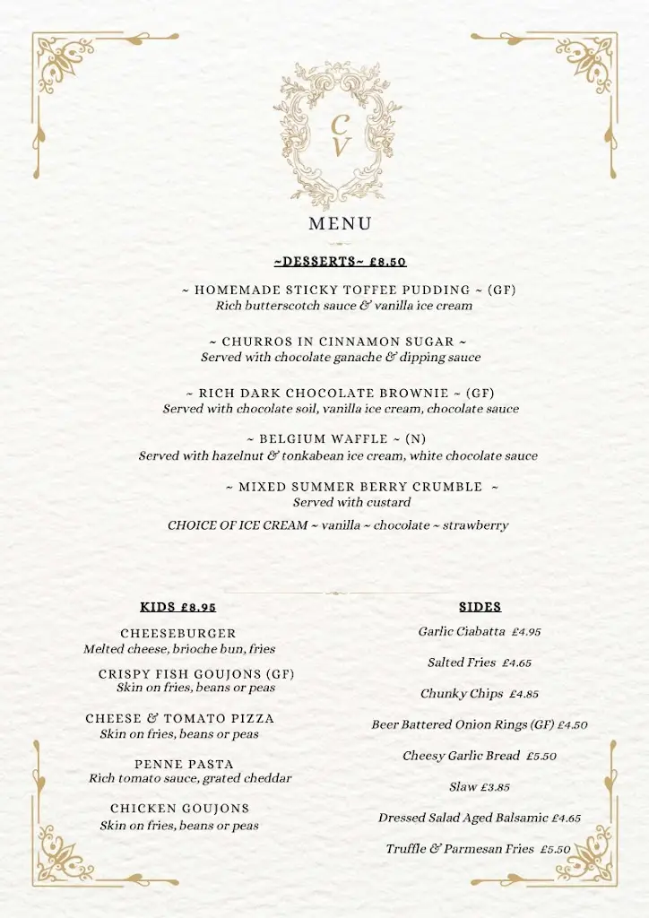 Menu_Castle View Bar and Restaurant_Conwy_immagine_4