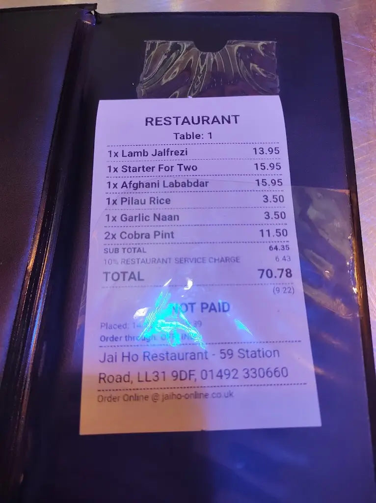 Menu_Jai Ho Restaurant_Deganwy_image_1