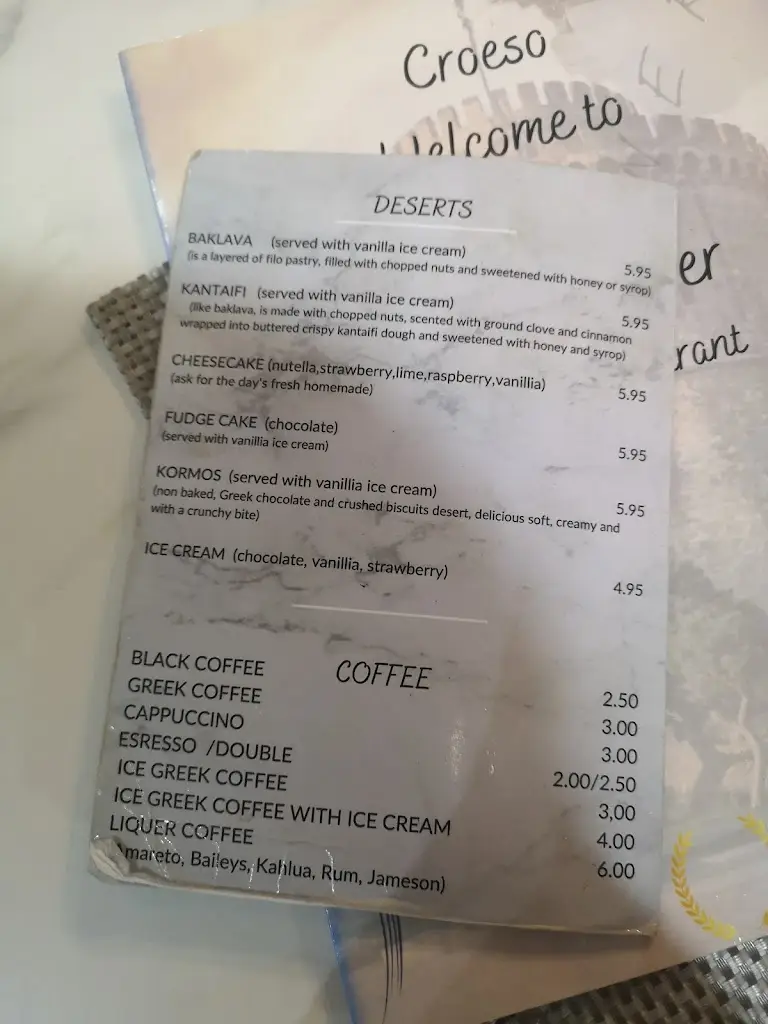 Menu_White Tower_Deganwy_immagine_1