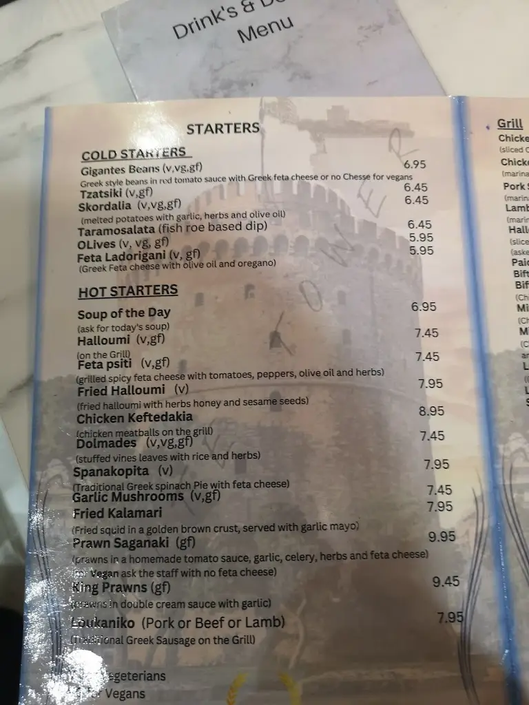 Menu_White Tower_Deganwy_immagine_4