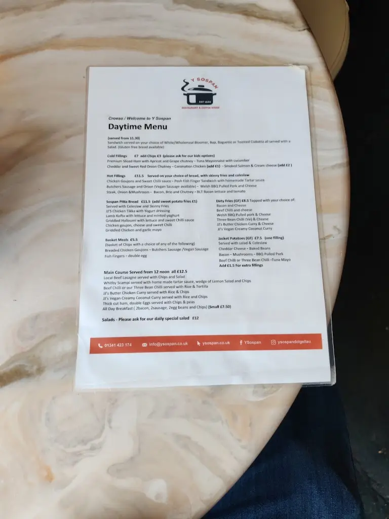 Menu_Y Sospan_Dolgellau_image_1