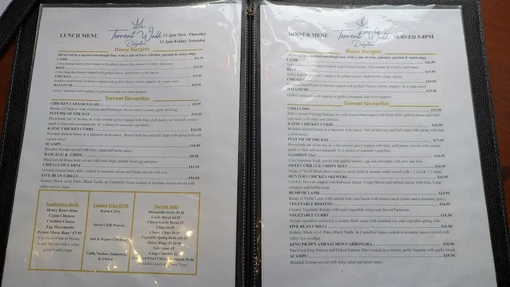 Menu_Torrent Walk Hotel_Dolgellau_image_1