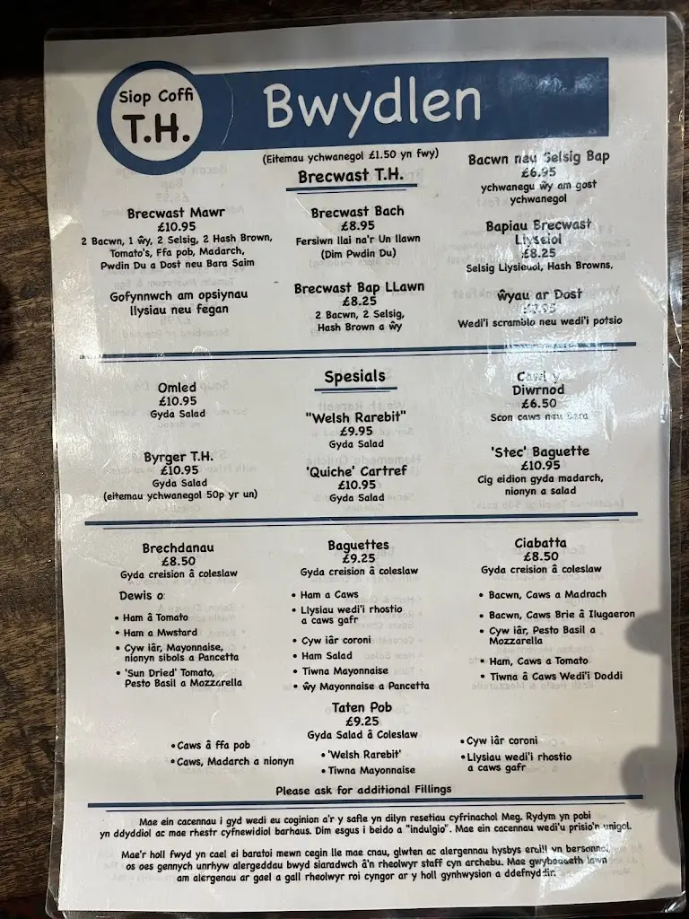 Menu_TH Roberts_Dolgellau_image_1