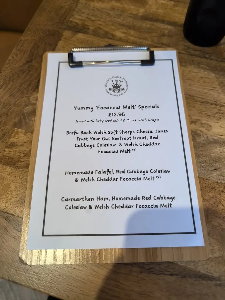 Menu_The Fork, Cork and Feathers_Dolgellau_image_2