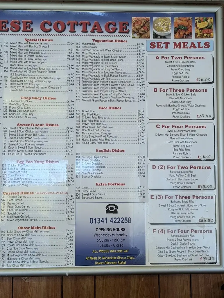 Menu_Chinese Cottage_Dolgellau_image_2