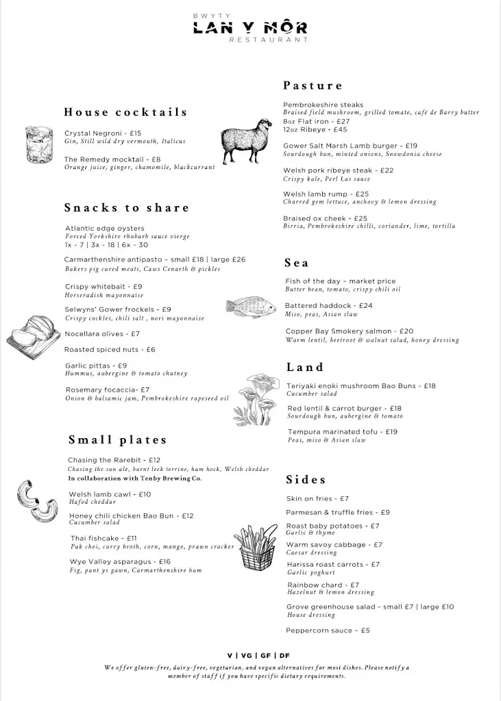Menu_Lan y Môr Restaurant Saundersfoot_Glandwr_image_4