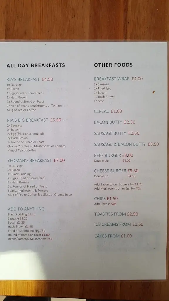 Menu_Ria's cafe_Bishops Waltham_image_2