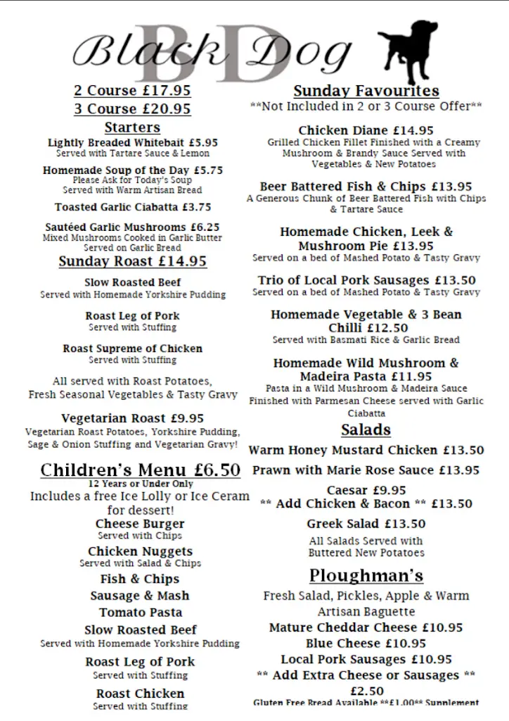 Menu_The Black Dog_Bishops Waltham_image_1