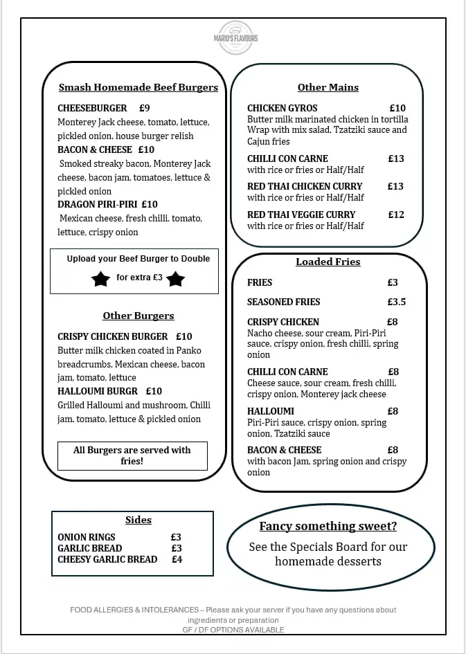 Menu_Mario's Flavours_Grovesend_immagine_1