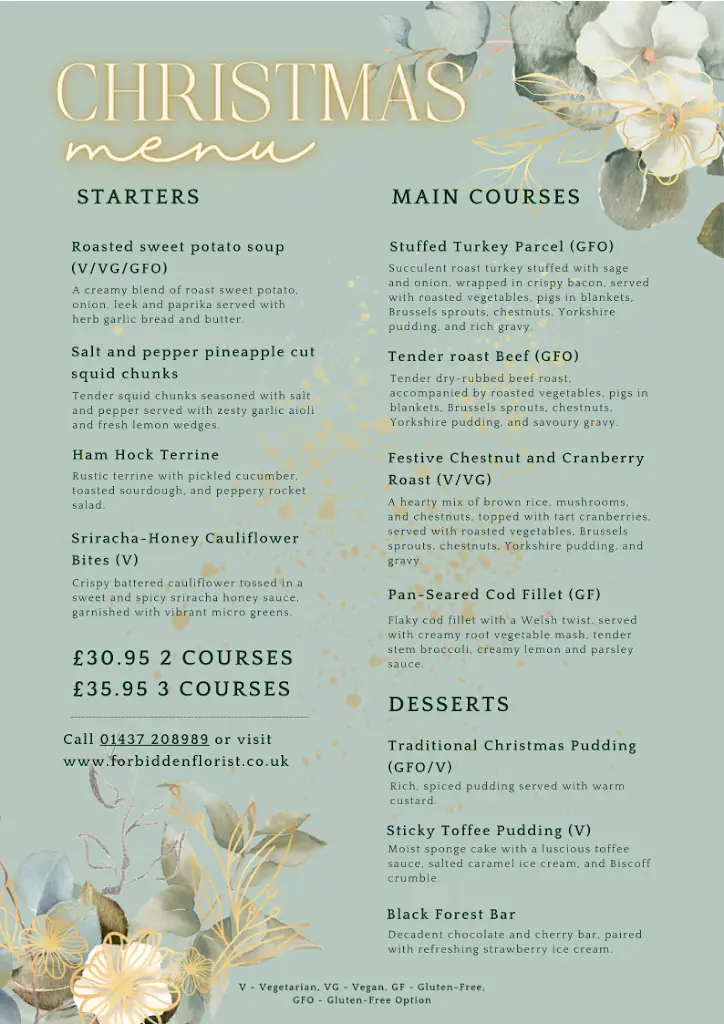 Menu_Forbidden Florist_Haverfordwest_image_1
