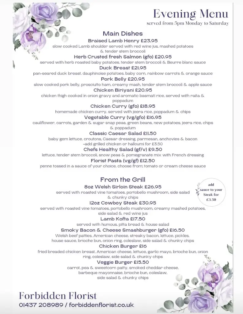 Menu_Forbidden Florist_Haverfordwest_image_4