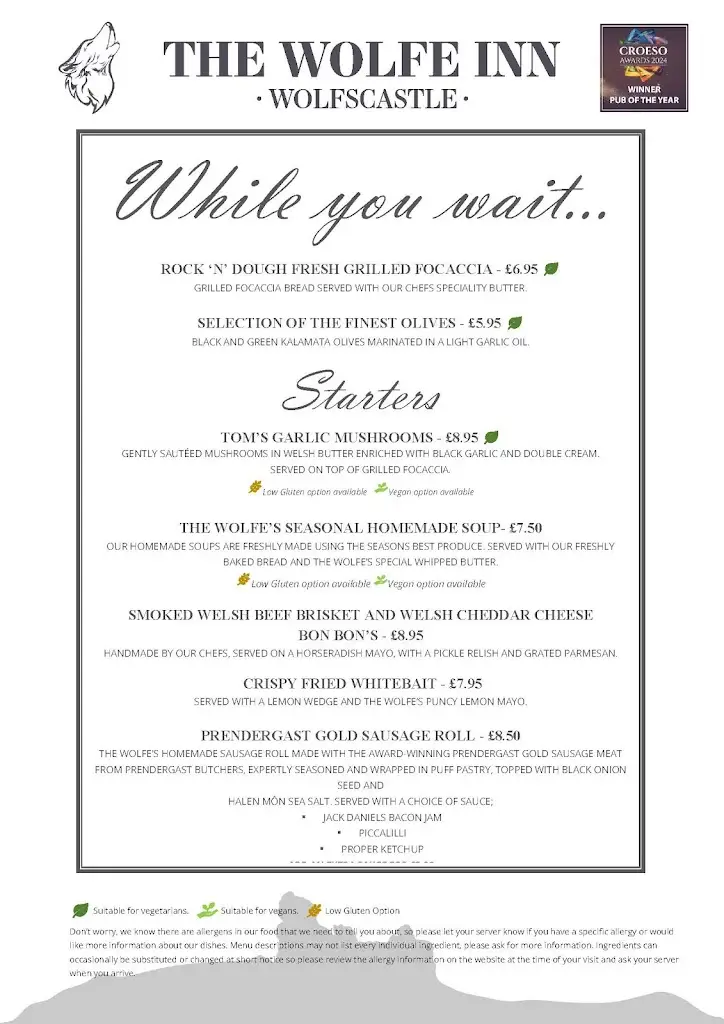 Menu_The Wolfe Inn Wolfscastle_Haverfordwest_image_4