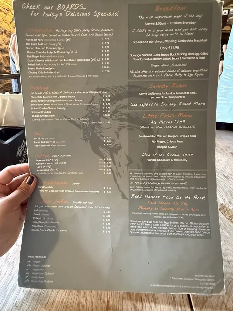 Menu_Ye Olde Nags Head_Hope_image_1