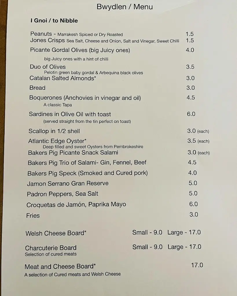 Menu_The Old Moathouse_Kidwelly_image_1