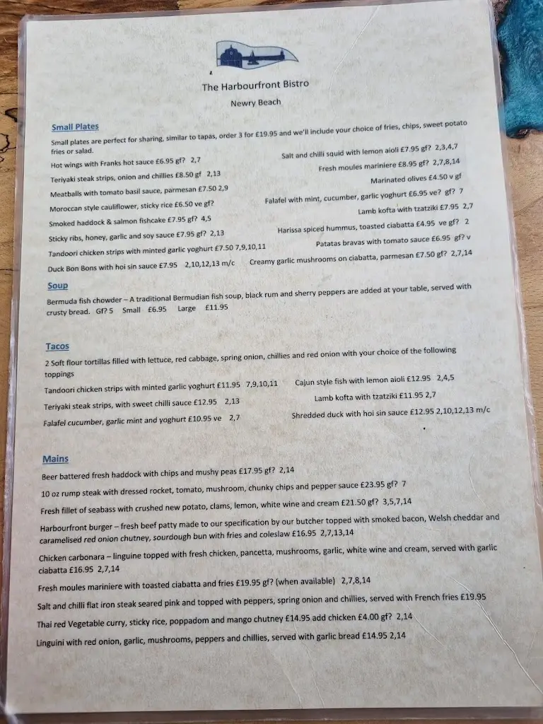 Menu_The Harbourfront Bistro_Holyhead_image_3