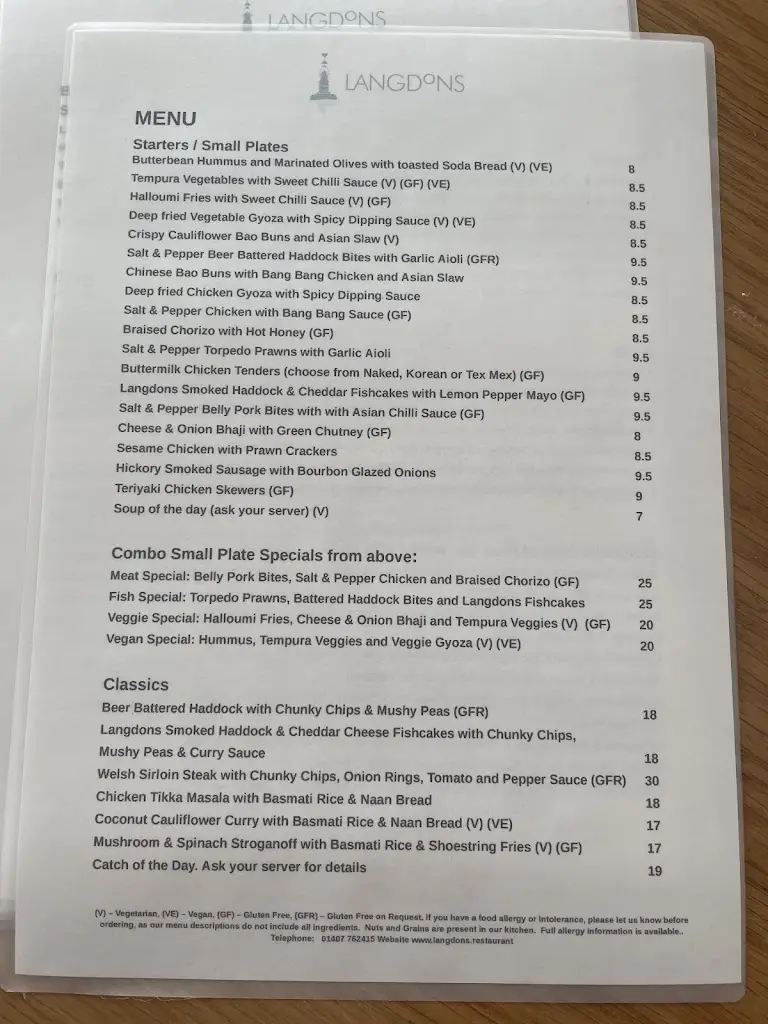 Menu_Langdons Restaurant And Bar_Holyhead_image_4