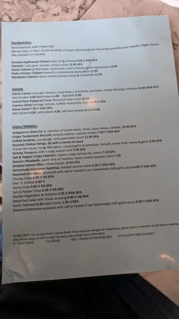 Menu_Ocean’s Edge Restaurant_Holyhead_image_3