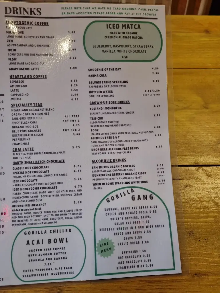 Menu_The Eating Gorilla_Gwynedd_image_2