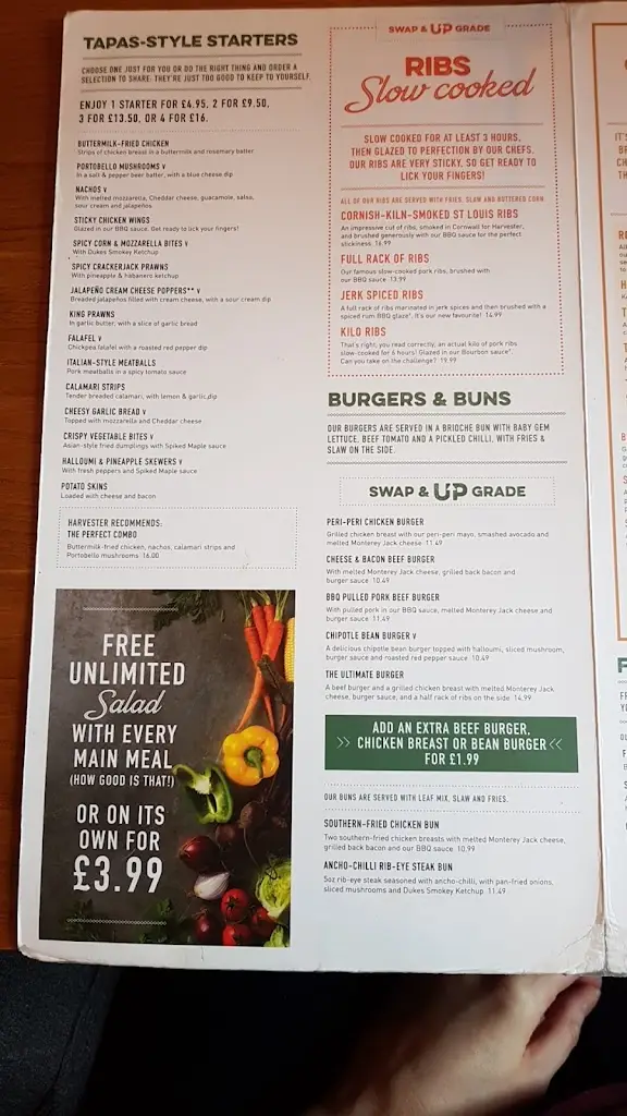 Menu_Harvester Gowerton Swansea_Gorseinon_image_3