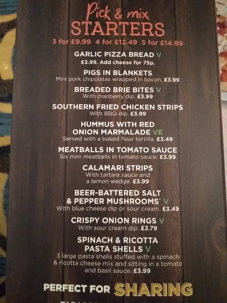 Menu_The Bells of St Mary's_Gronant_image_2