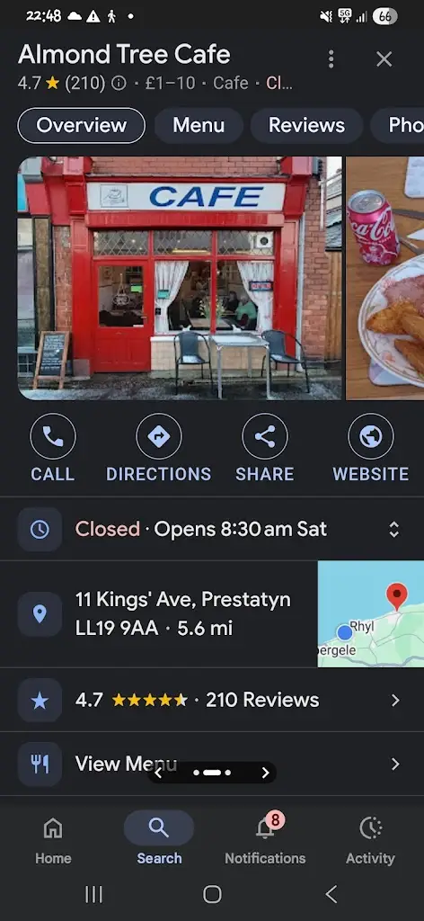 Andrea “Andy” Johnson_Almond Tree Cafe_Gronant_review