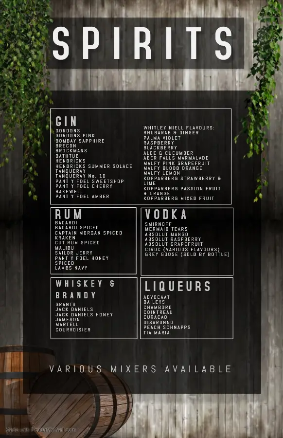 Menu_The Hideaway_Gronant_image_2