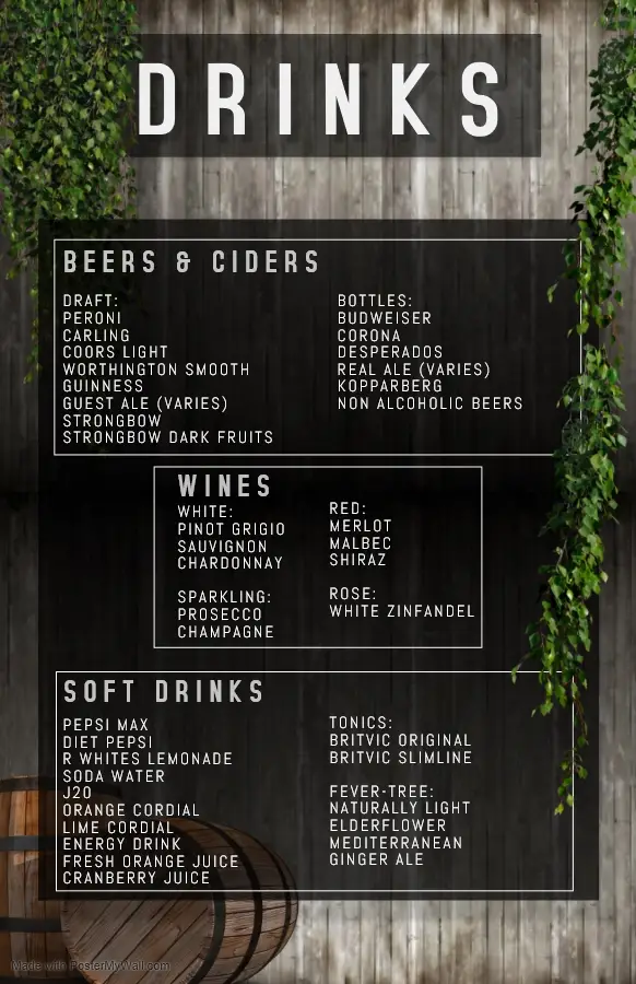 Menu_The Hideaway_Gronant_image_3