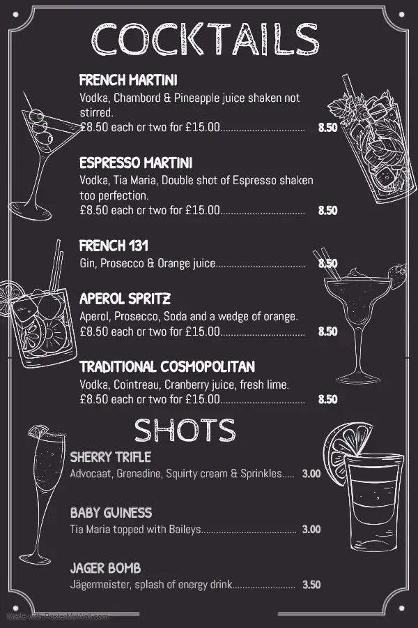 Menu_The Hideaway_Gronant_image_4