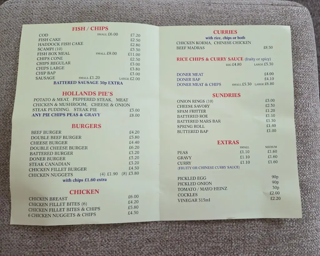 Menu_Sunny Sands Caravan Park Chip Shop_Gronant_image_2