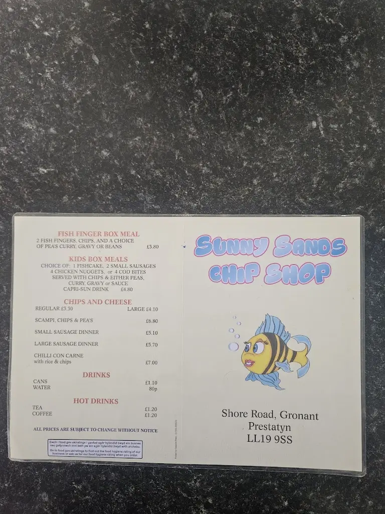 Menu_Sunny Sands Caravan Park Chip Shop_Gronant_image_4