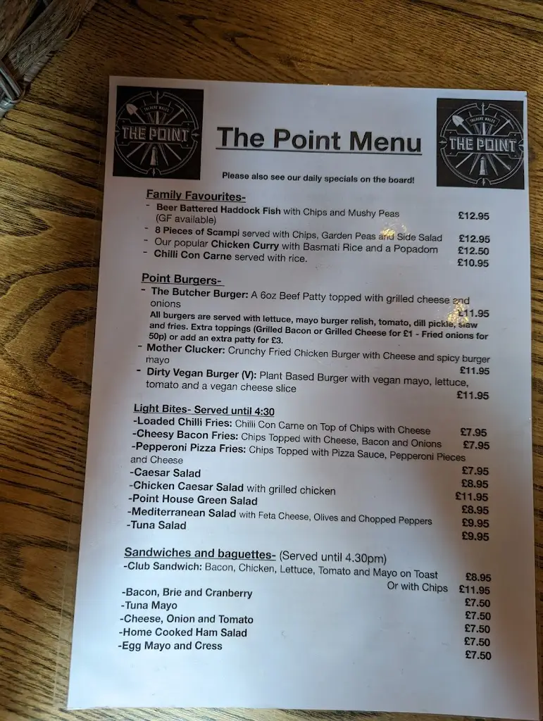 Menu_The Point Bar & Restaurant_Gronant_image_4