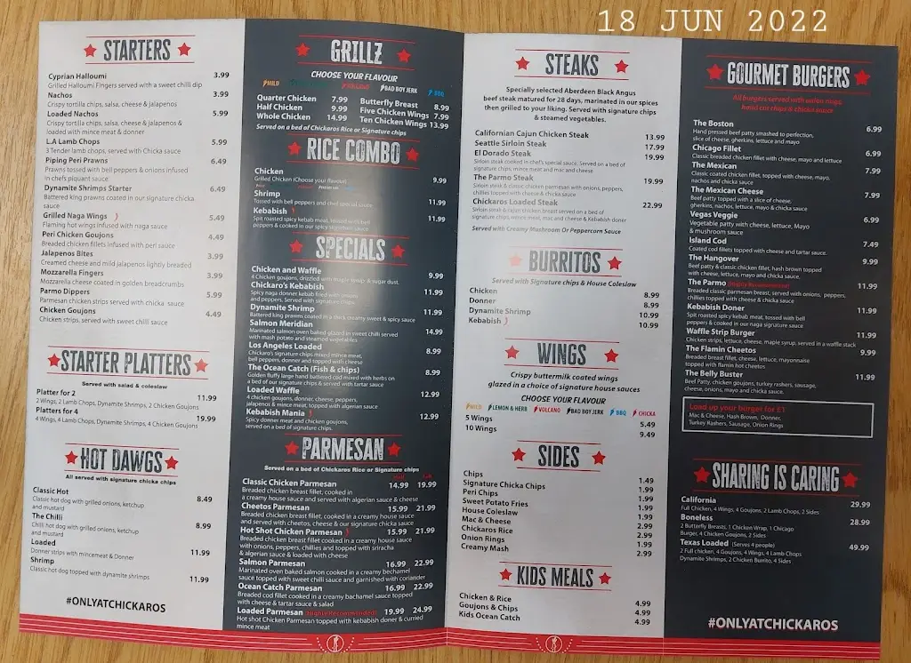Menu_Chickaros Aldridge_Aldridge_imagen_2