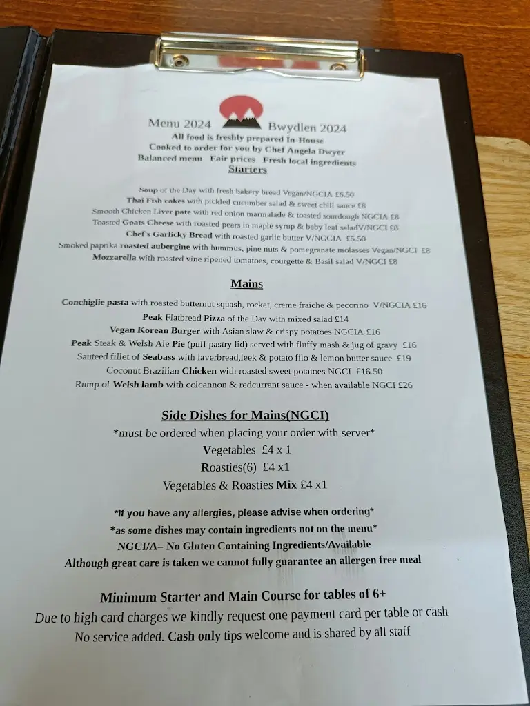 Menu_Peak Restaurant_Llanberis_image_2