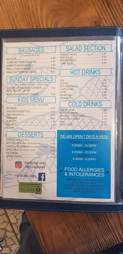 Menu_Fishbone Grill_Birchington-on-Sea_imagen_2