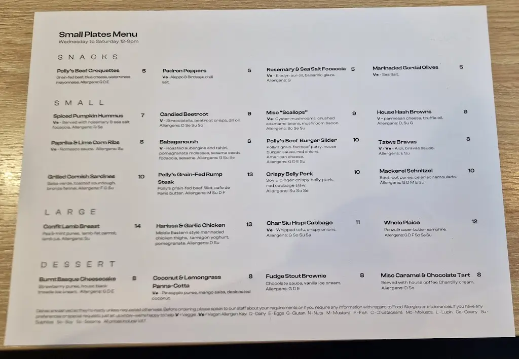 Menu_Polly’s Social_Leeswood_image_1