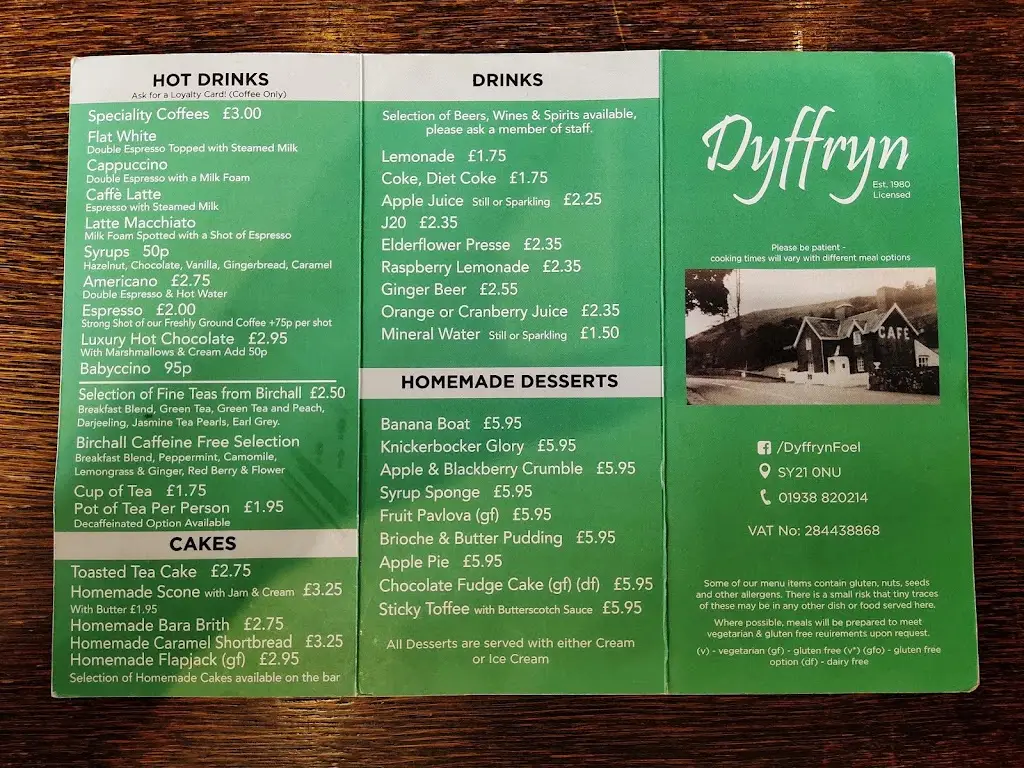 Menu_Dyffryn Cafe & Restaurant_Guilsfield_image_2