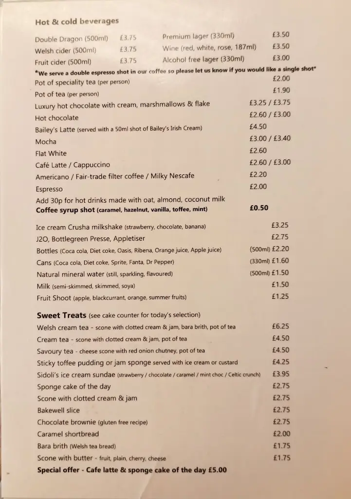 Menu_The Monkey Puzzle_Guilsfield_image_1