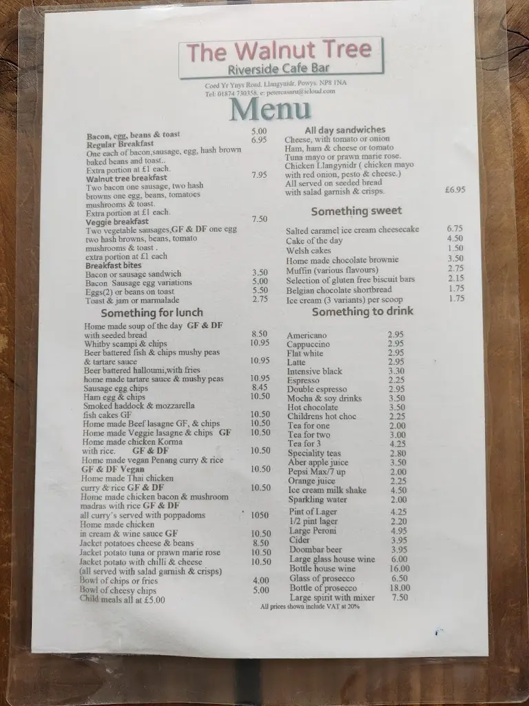 Menu_Walnut tree cafe_Llangynidr_image_2