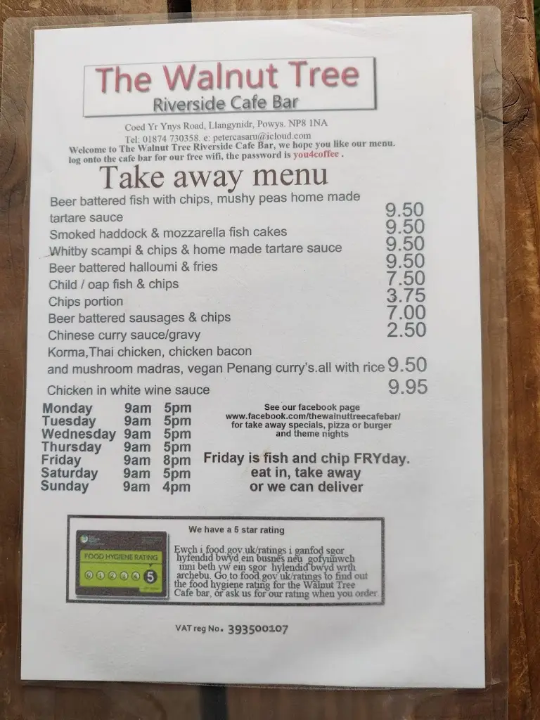 Menu_Walnut tree cafe_Llangynidr_image_3