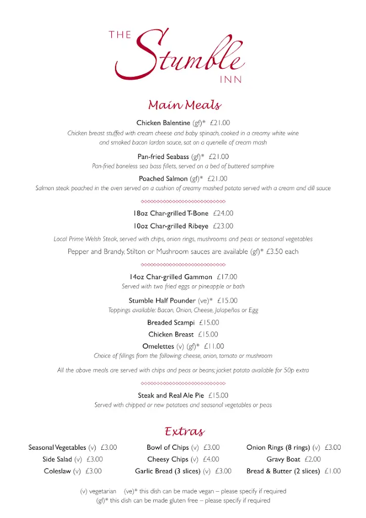 Menu_The Stumble Inn_Llanfyllin_image_1