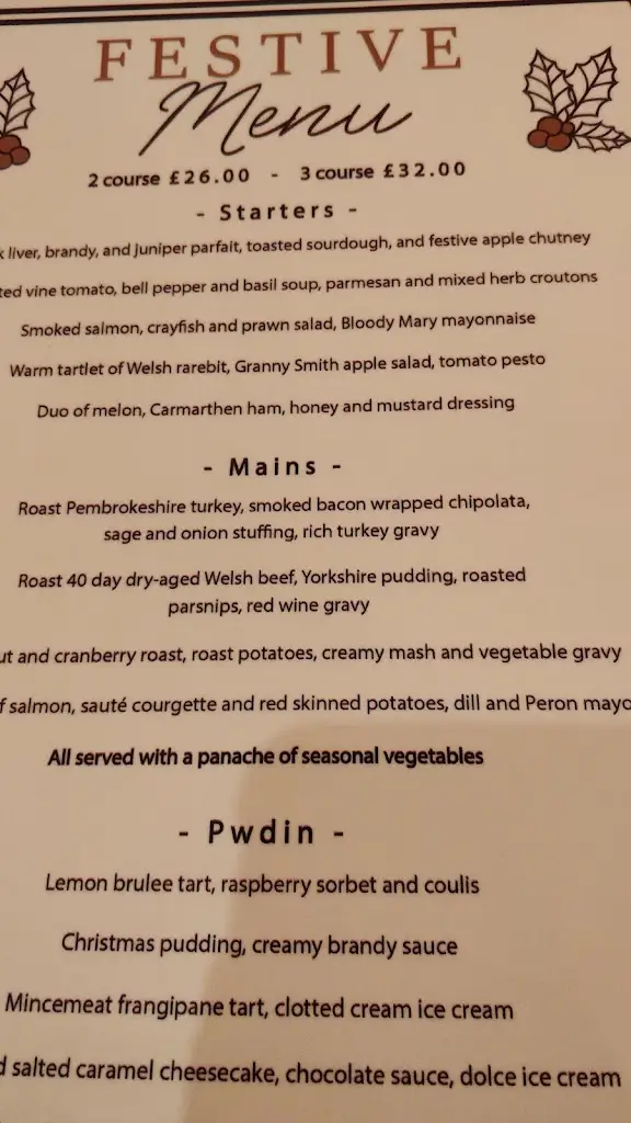 Menu_Restaurant at Cawdor Arms_Llandeilo_immagine_4