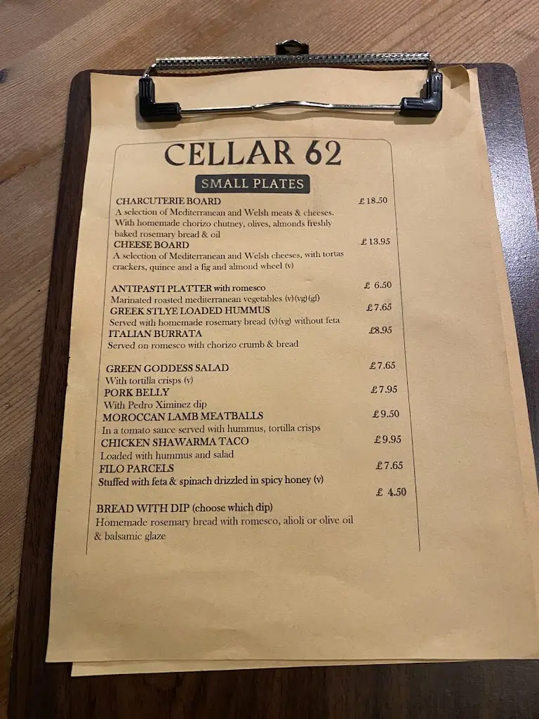 Menu_Cellar 62_Llandeilo_image_1