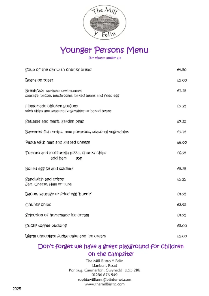 Menu_The Mill Bistro Y Felin_Llanrug_image_3