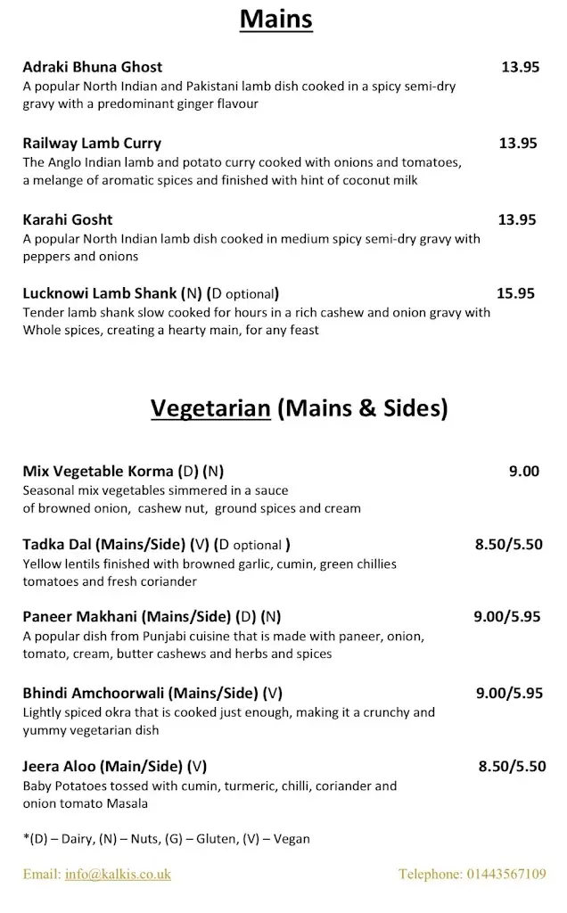 Menu_Kalki Indian Restaurant & Bar_Llanharan_image_4